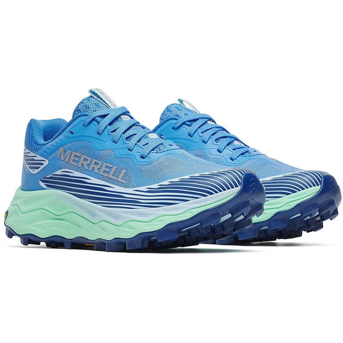 Merrell Agility Peak 4 Women Trail Running Shoes Blue Mint Green Vibram J067162